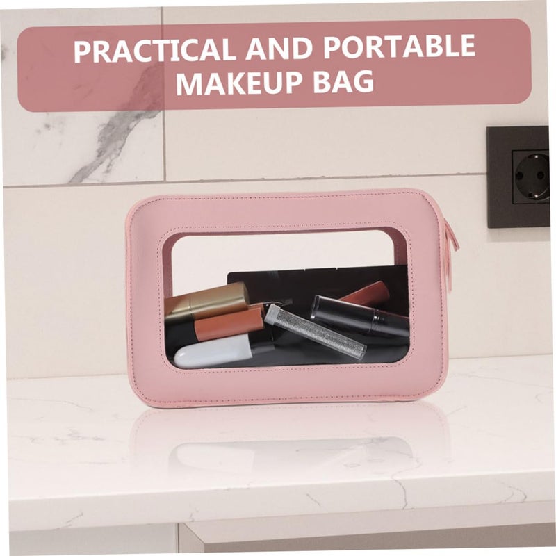 Waterproof PVC Cosmetic Bag Toiletry Organizer Travel Makeup Storage Pouch Pink - Image 5