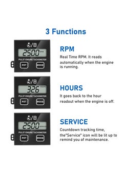 Tachometer for Small Engines, Digital Tachometer with Clip Reset Function, Inductive Hour Meter for 2 Stroke and 4 Stroke, Waterproof Tachometer for Cropper Generator Lawn Mower RV ATV - pzsku/ZD01332EF1643E283A625Z/45/_/1718162273/21f3cff8-d736-423e-8c7e-887b5220baac