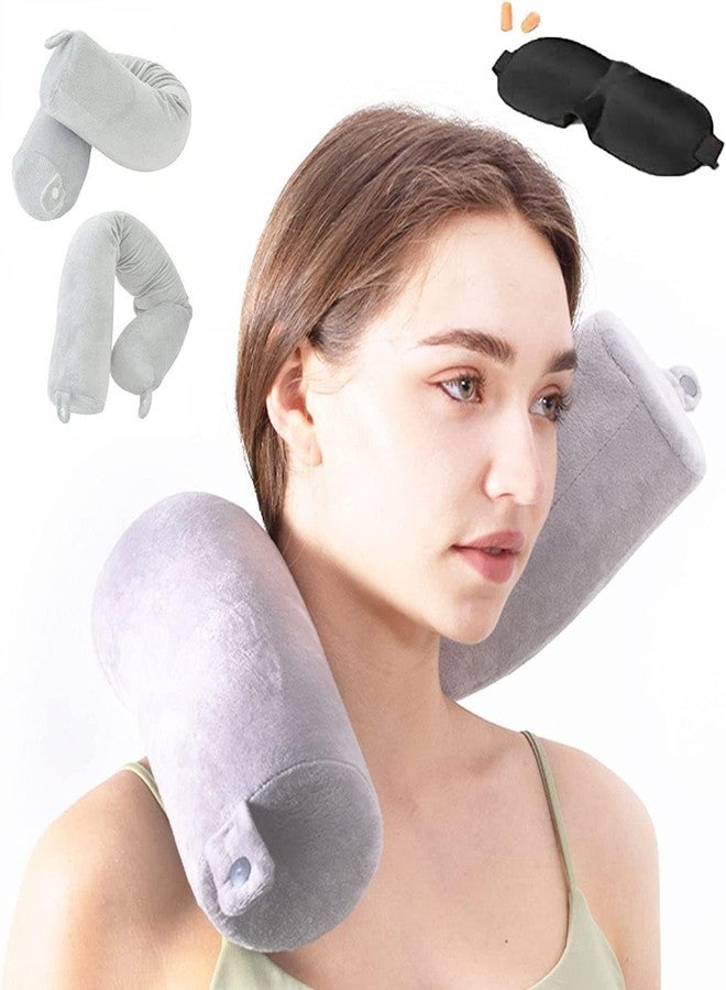 GBEX Twist Memory Foam Travel Pillow Neck, Chin, Lumbar Leg Support Traveling on Airplane, Bus, Train at Home Bendable Roll Pillow with Washable Soft Cover (Multi Colour) - Image 5
