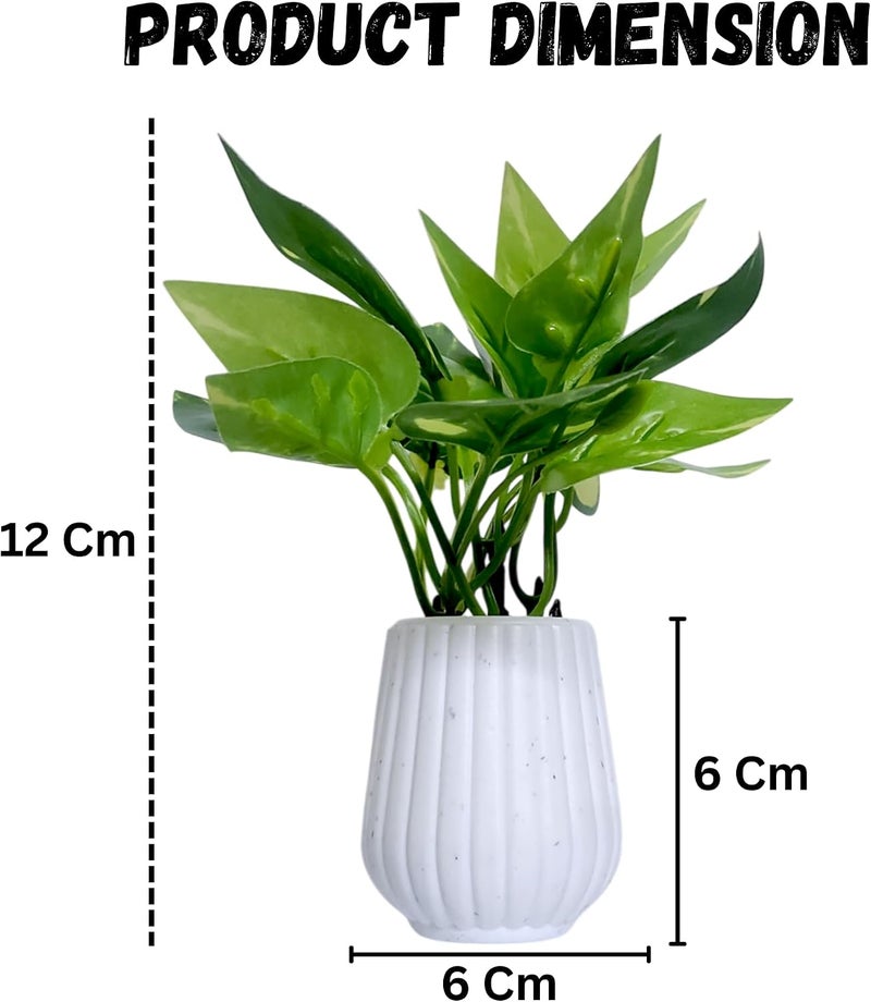 Flora Planet Artificial Plants for Home Decor – Realistic Fake Plants, Durable Plastic Wall Decor for Living Room, Bedroom, Office –Set of 4 (6x12 cm) – Perfect Indoor Greenery & Wall Decoration Items - Image 5