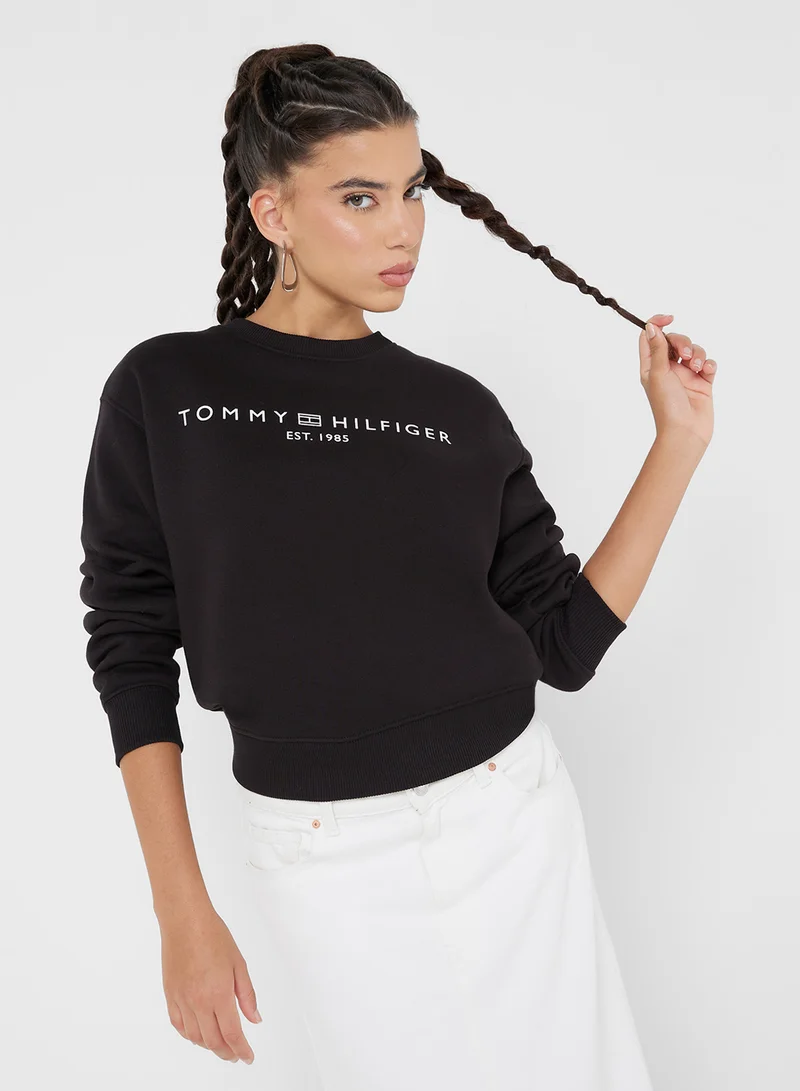 TOMMY HILFIGER Crew Neck Logo Sweatshirt