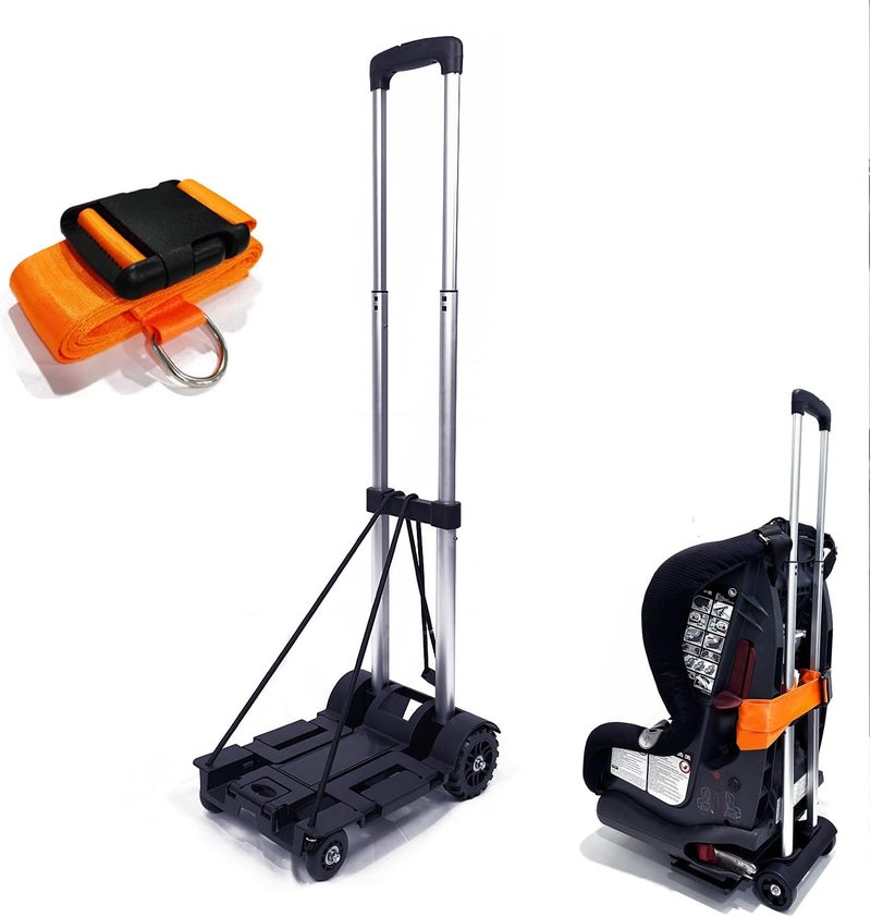 GUCHO Airport Car Seat Stroller Travel Cart  Carseat Roller for Traveling Extendable Base Plate Foldable storable and stowable Under Your Airplane seat - Image 1
