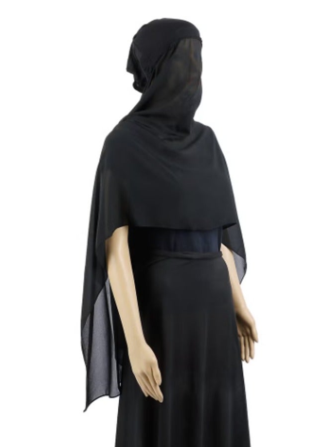Instant Hijab Women Chiffon Hijab Set Convenient Scarf Hat All-in-One Long Scarf for Women Daily Wear  - Image 1