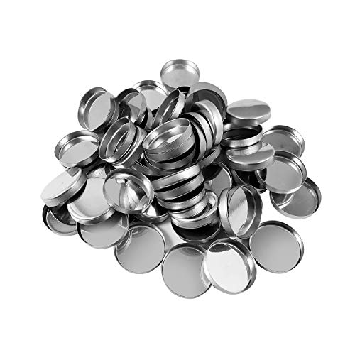 Allwon 56 Pack Empty Round Metal Pans Size 26mm for Eyeshadow Palette Magnetic Makeup Palette Height 35 mm - Image 2