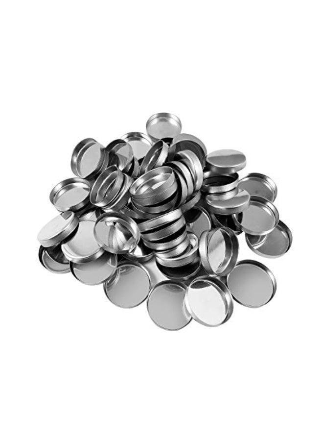 Allwon 56 Pack Empty Round Metal Pans Size 26mm for Eyeshadow Palette Magnetic Makeup Palette Height 35 mm - Image 1