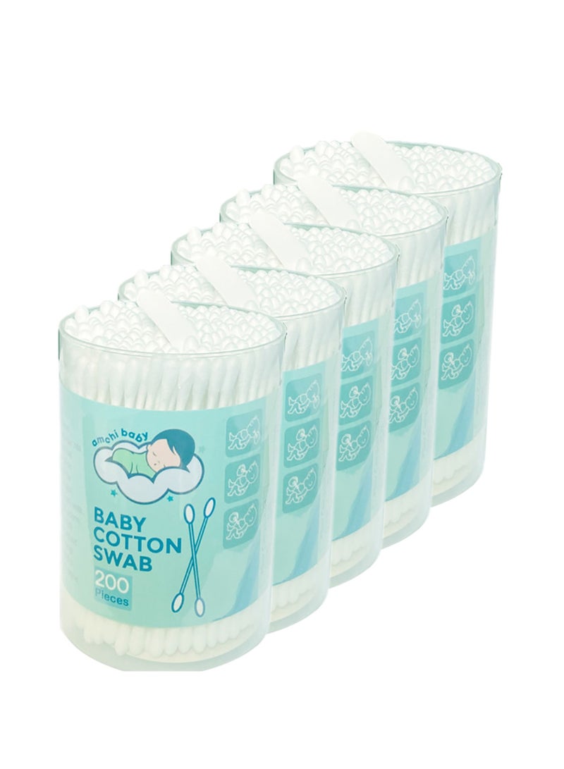 amchi baby Baby Cotton Swab - Pack of 5  - Image 1