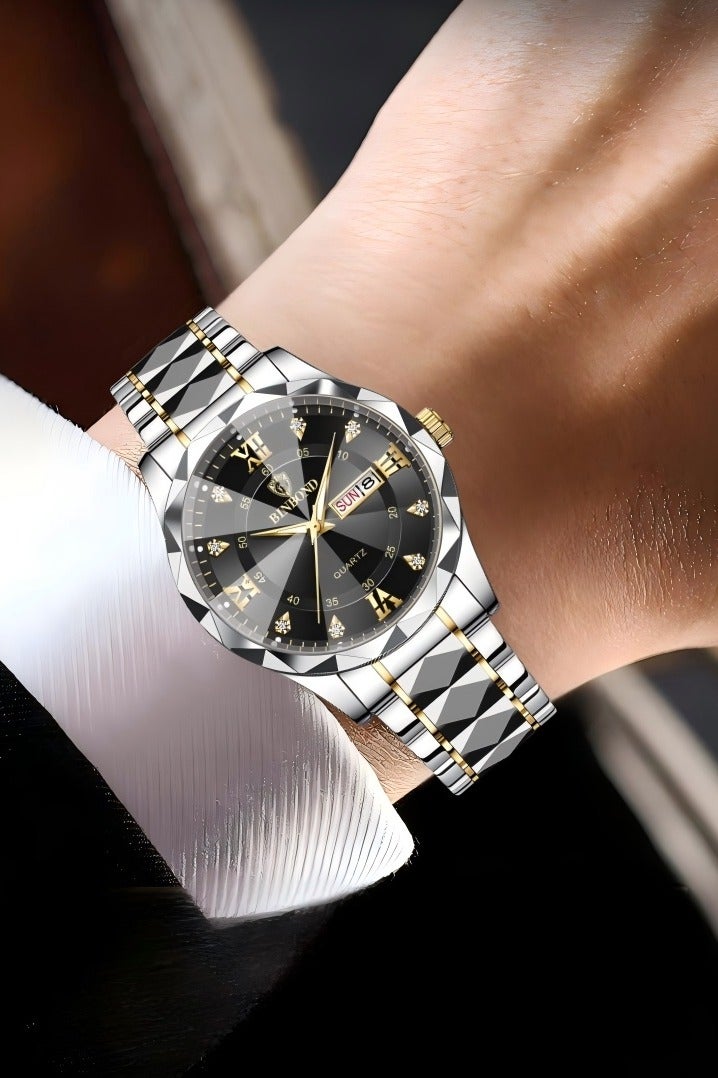 بينبوند الرجال والسيدات كوارتز ووتش أزياء فاخرة للماء ووتش الفولاذ المقاوم للصدأ الأعمال المعصم ووتش - Image 4