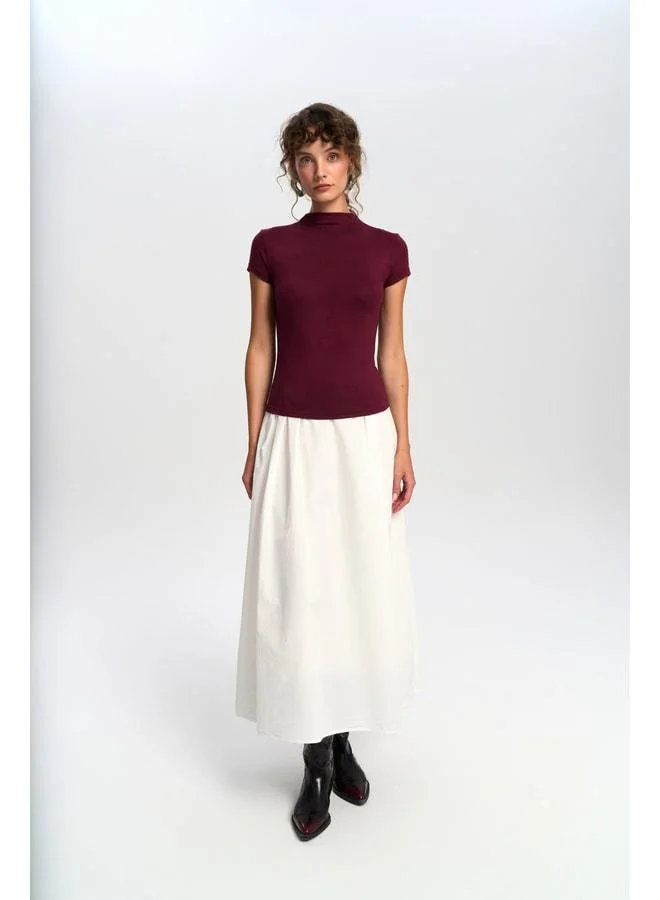Bohemai  Anvers V-Neck Burgundy Crop for Women | Best Price UAE