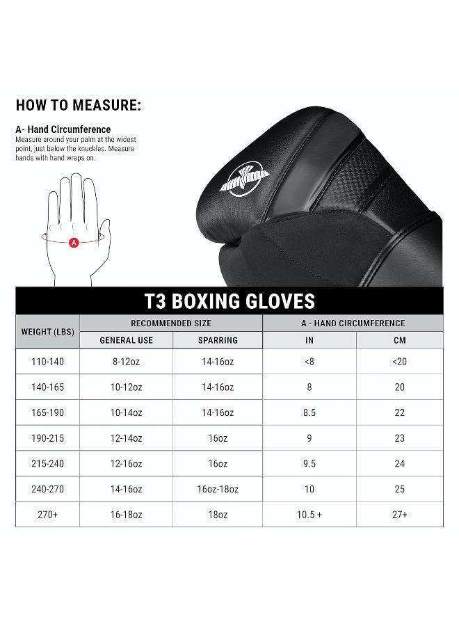 HAYABUSA T3 BOXING GLOVES BLACK/GOLD - Image 4