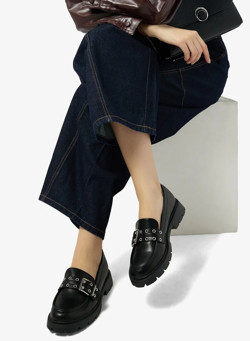 GLAMOROUS Buckle Detail Chunky Loafers