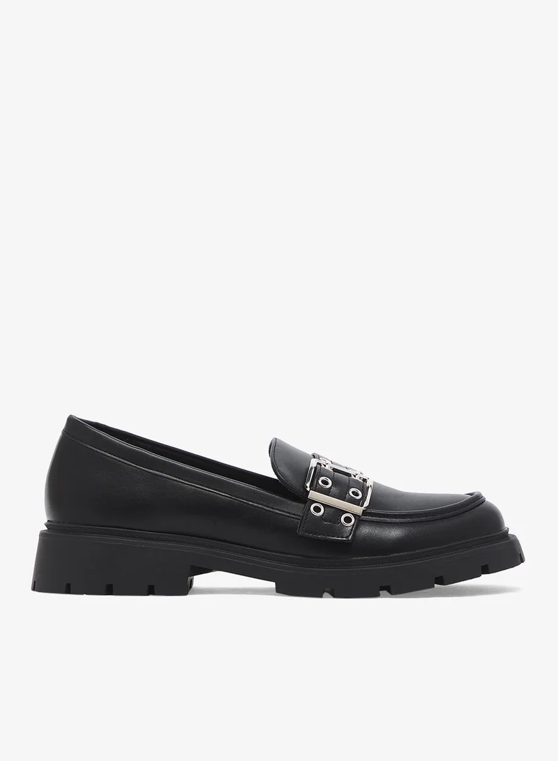 GLAMOROUS Buckle Detail Chunky Loafers