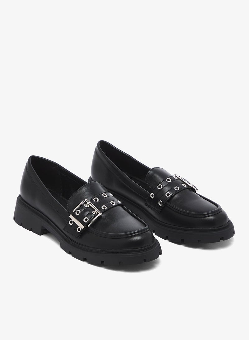 GLAMOROUS Buckle Detail Chunky Loafers - Image 5