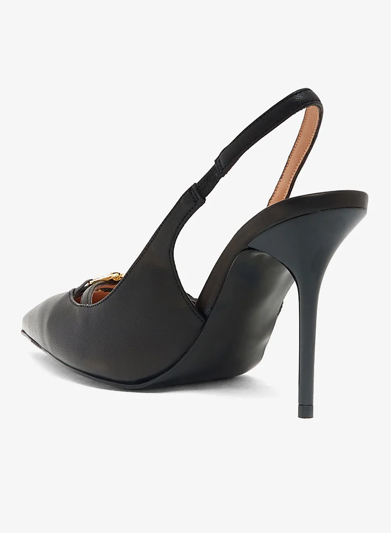 لوف موسكينو Pointed Toe Ankle Strap High Heel Pumps