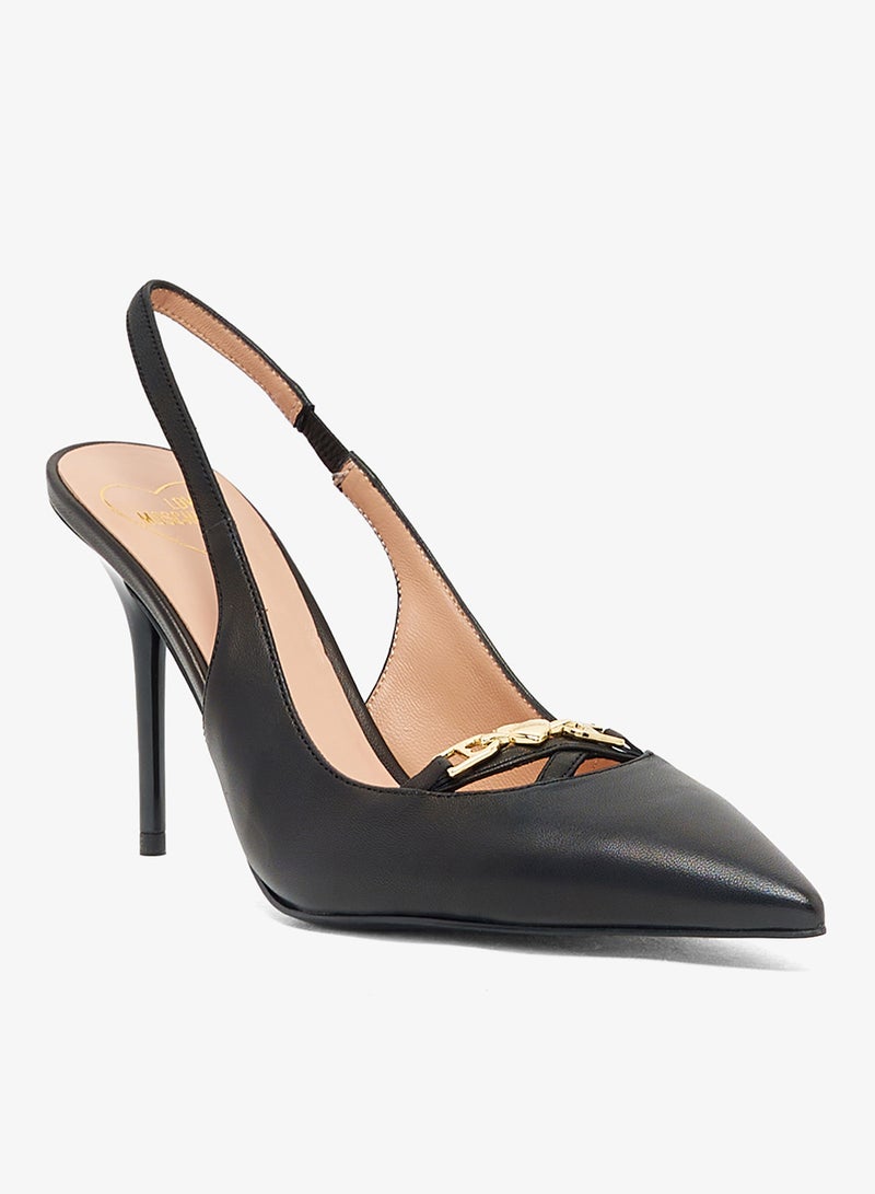 لوف موسكينو حذاء بكعب عالٍ مدبب مع حزام للكاحل - Image 2