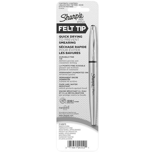 Sharpie Stainless Steel Grip Pen, Fine Point (0.4mm), Black, 1 Count - Image 4
