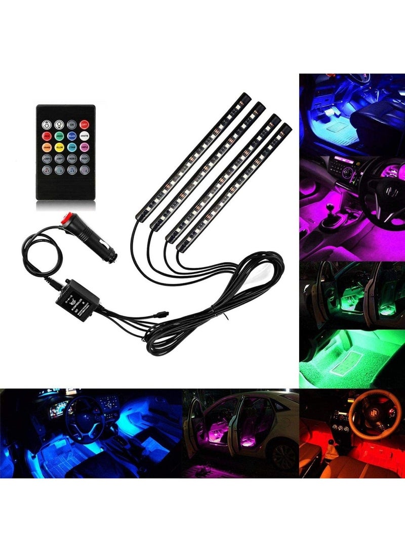 DIRECT 2 U 12V RGB LED Strip Light Atmosphere Decoration Lamp Car Interior Light with Remote Control  - Image 2