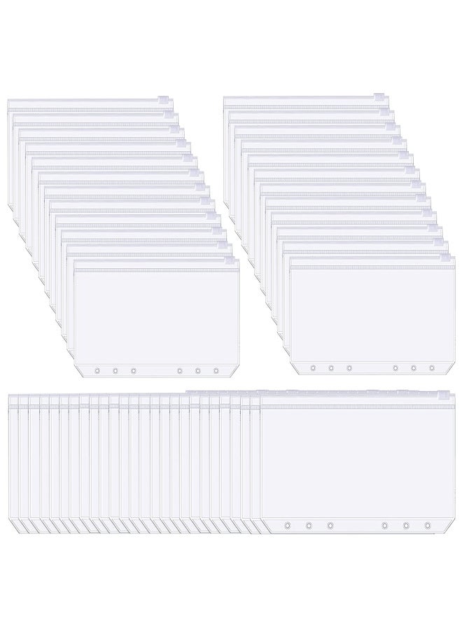6-hole Loose-leaf Notebook Pvc Zipper Bag Bill Bag A5a6 Notebook Storage Bag 15 Pieces 60 Pieces