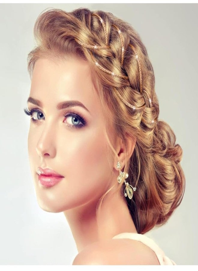 Shidara 6 pcs Chains Accessories, Extensions Pearl Hair Clip Hair Pins Gems Rhinestones for Braids for Women(Gold) - Image 5