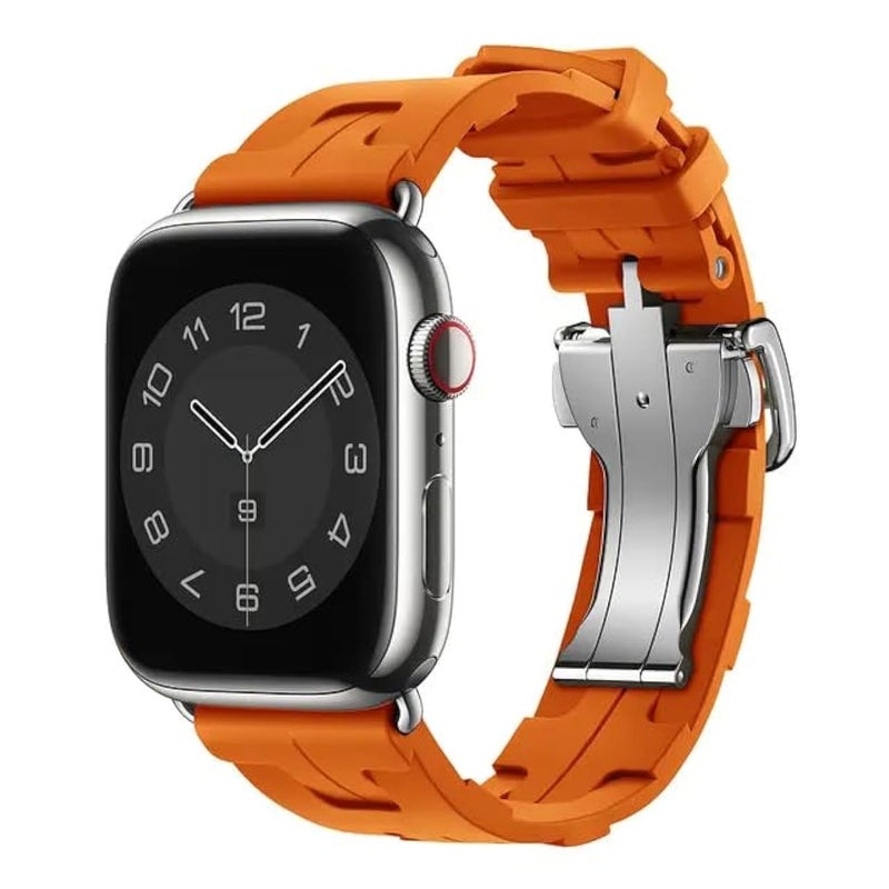 Dado H Design Silicone Watch Strap Compatible with Apple Watch Series 10, Ultra 2, 9, 8 Ultra, 8, 7, 6, SE - Image 2