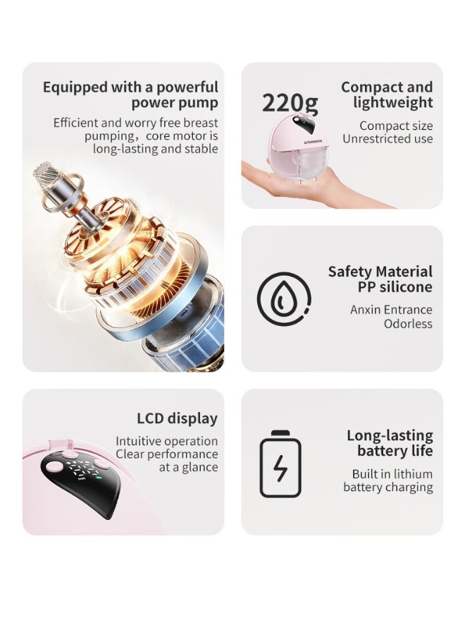 ج الروح مضخة حليب الثدي، مضخة حليب قابلة للارتداء، مضخة حليب كهربائية، 4 أوضاع و12 مستوى، تشغيل فائق الهدوء ≤50 ديسيبل، مواد طبية لراحة ومنع التسرب - Image 5