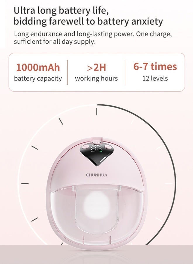 ج الروح مضخة حليب الثدي، مضخة حليب قابلة للارتداء، مضخة حليب كهربائية، 4 أوضاع و12 مستوى، تشغيل فائق الهدوء ≤50 ديسيبل، مواد طبية لراحة ومنع التسرب - Image 3