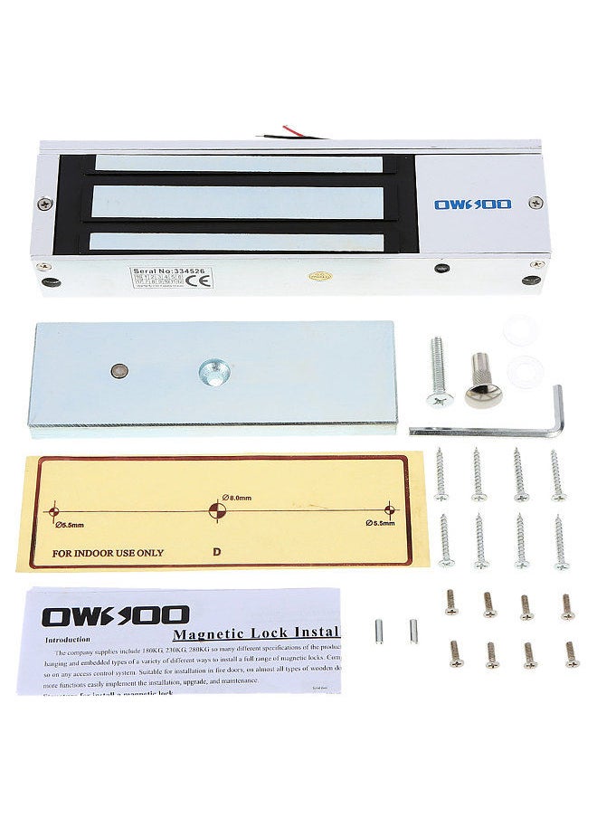 OWSOO - OWSOO  500KG 1200lbs Holding Force Electric Magnetic Lock For Door Access Control System Electromagnet Fail-Safe NC Mode - Image 1
