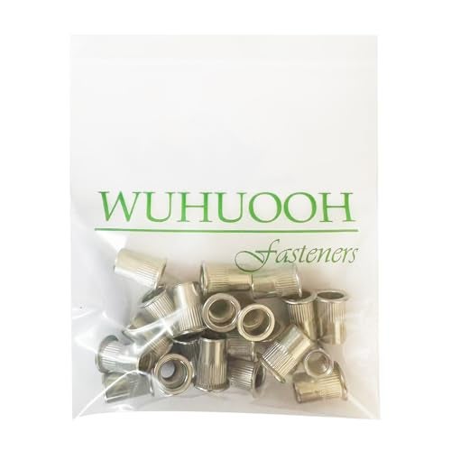 WUHUOOH M8 Rivet Nut Stainless Steel 304 Finish Flat Head Rivnut Threaded Insert Nut, Pack of 20 - Image 3