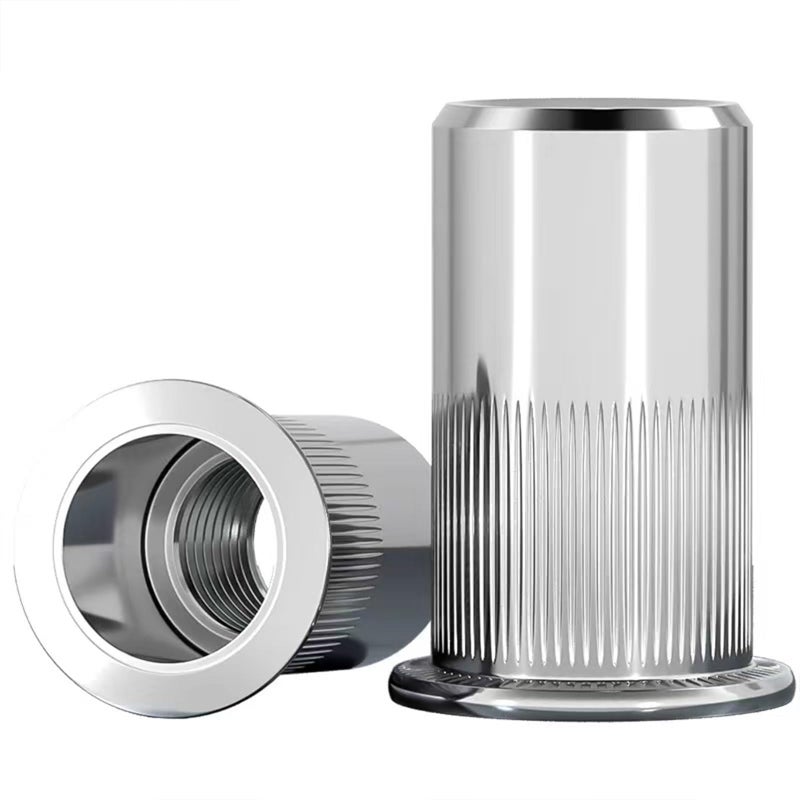 WUHUOOH M8 Rivet Nut Stainless Steel 304 Finish Flat Head Rivnut Threaded Insert Nut, Pack of 20 - Image 5