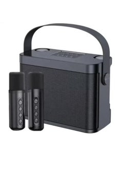 SU.YOSD YS-219 Karaoke Machine with 2 Wireless Microphones, Portable Bluetooth Speaker, LED Lights, FM Radio, Rechargeable Battery for Home, Parties & Travel – Perfect for Singing, Music, and Entertainment  - Image 1