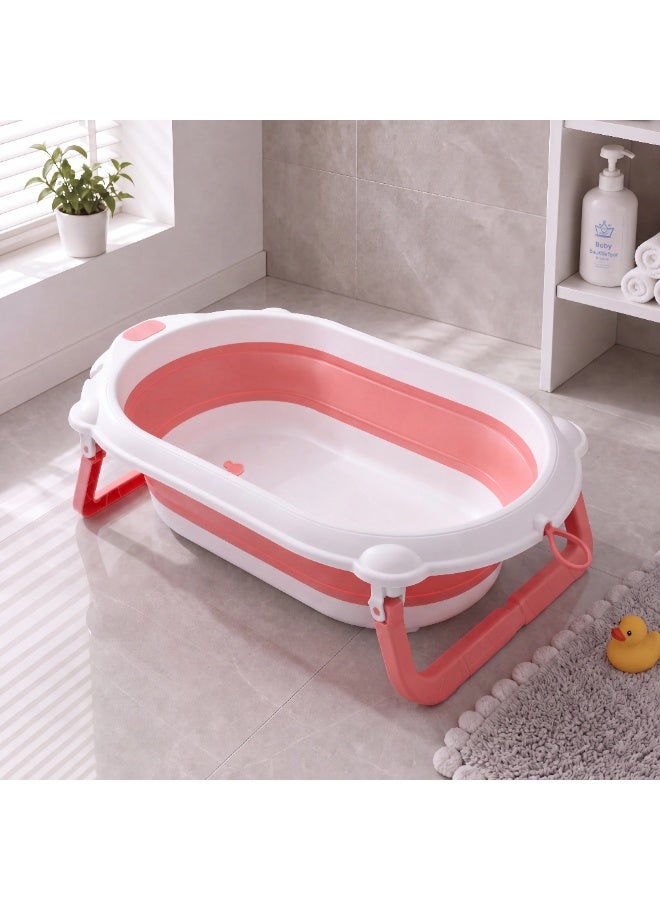 Portable Folding Baby Bathtub 60x35x27 cm – Space-Saving Newborn & Infant Bath Tub with Non-Slip Support - Image 1