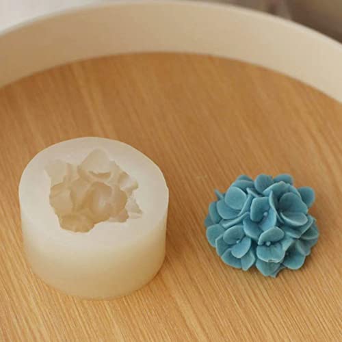 TOPYS Hydrangea Flower Candle Mold, 3D Flower Handmade Soap Mould for Fondant Handmade Soap Lotion Bar Wax Casting Crayon Cake Ice Cream Clay Cake Decorating(1.5in) - Image 5