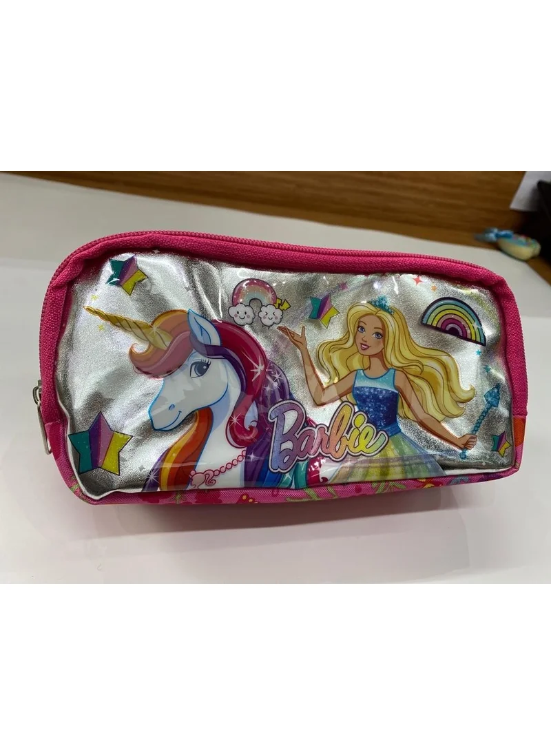 Hakan Çanta Unicorn and Barbie Patterned Pencil Bag