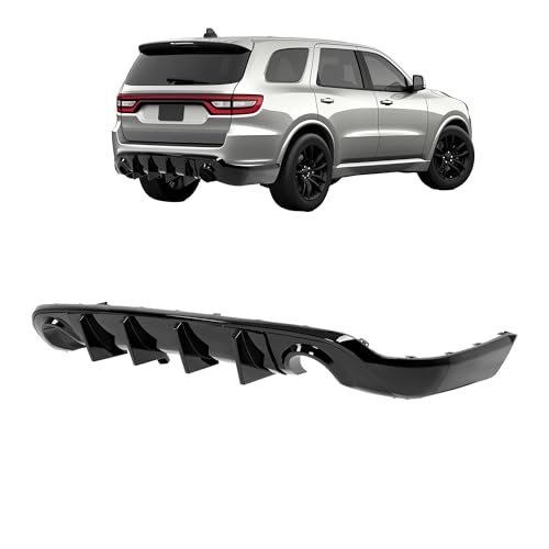 JMTAAT Rear Bumper Diffuser Compatible with 20112022 Dodge Durango RT SRT Rear Lower Bumper Lip Splitter Valance Bumper Spoiler Painted Gloss Black - Image 1