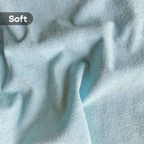 SleepyCat Waterproof Ultra Soft Mattress Protector | Cotton Feel Fitted Cover for Single Bed | Breathable, Hypoallergenic & Durable Protection | 72x36 Inches | Blue - Image 3