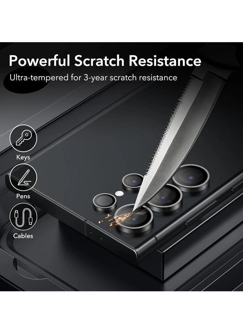 Generic (3+2PCS) for Samsung Galaxy S24 Ultra 5G Camera Lens Protector, 9H Tempered Glass Camera Cover Screen Protector Metal Individual Ring [Installation Tray][Removal tool][Case Friendly]- Titanium  - Image 4