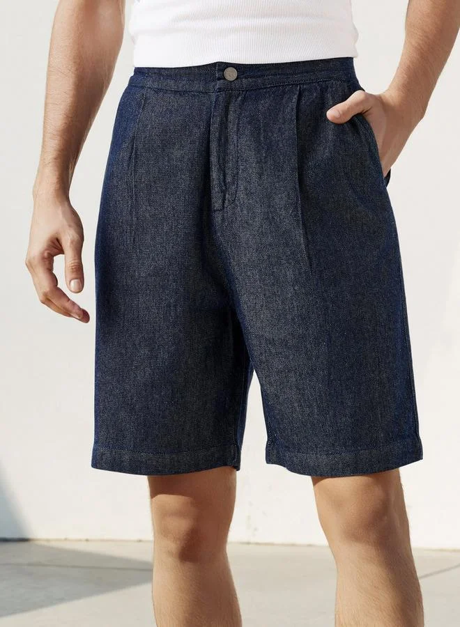 Lee Cooper Pleated Denim Shorts