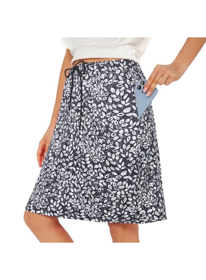 European And American Spring/summer Women's Fashion Elegant Tie-waist Printed Skirt Two-layer Short Skirt