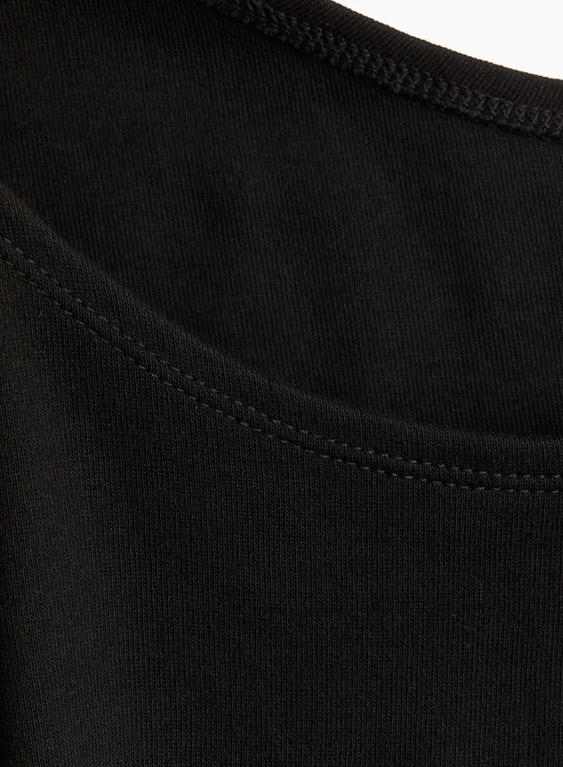 اتش اند ام Boat-Neck Cotton Top