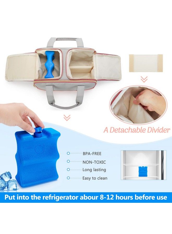 Damero Wearable Breast Pump Bag With Ice Pack And Cooler Compartment Compatible With Willow And Elvie Breast Pump Tote Bag For Wearable Breast Pump Pump Parts And Ice Pack Patent Design  - Image 3