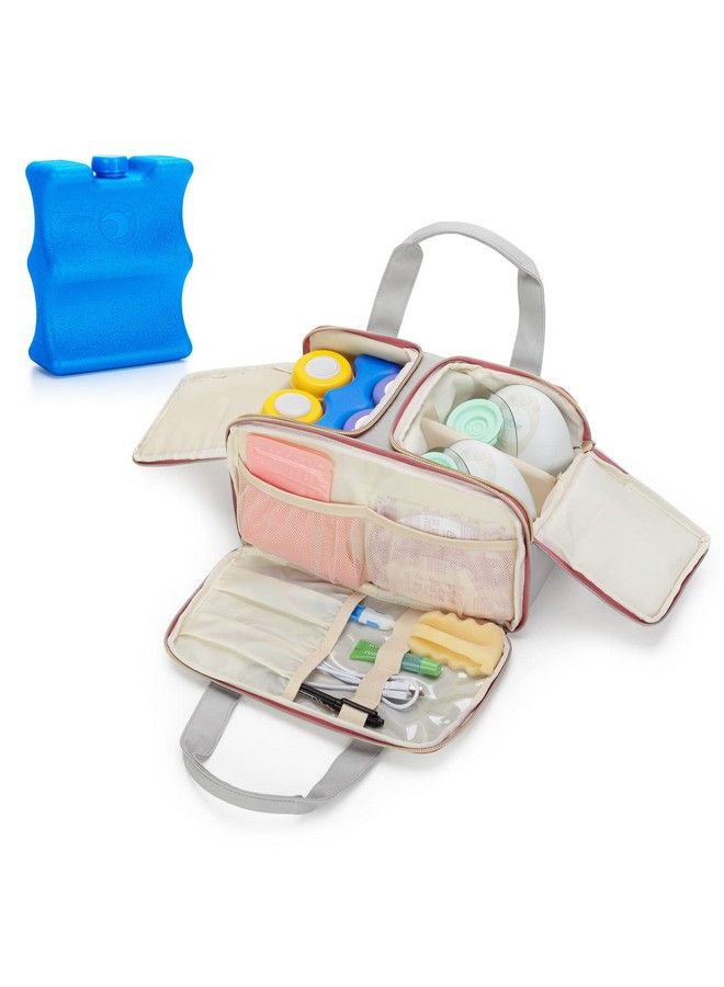 Damero Wearable Breast Pump Bag With Ice Pack And Cooler Compartment Compatible With Willow And Elvie Breast Pump Tote Bag For Wearable Breast Pump Pump Parts And Ice Pack Patent Design  - Image 1