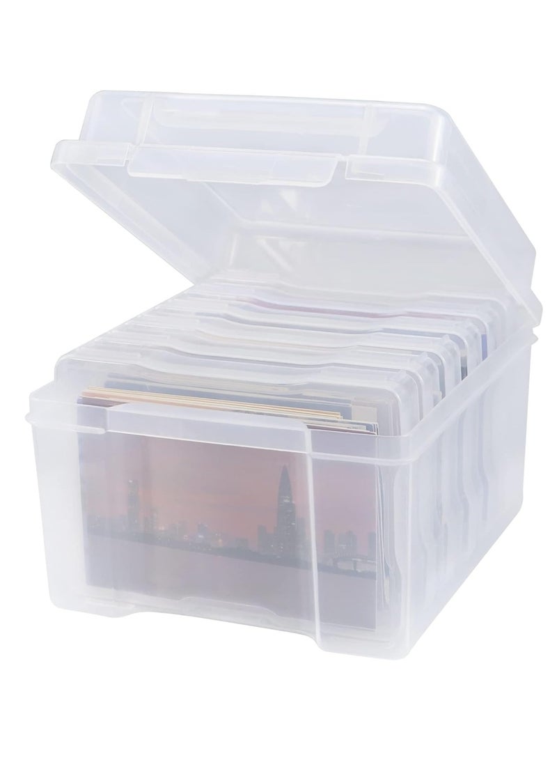 SYOSI Versatile Clear Photo Storage Box - Ideal for 4x6 Pictures, Crafts, Seeds, and Special Education Materials - Image 1