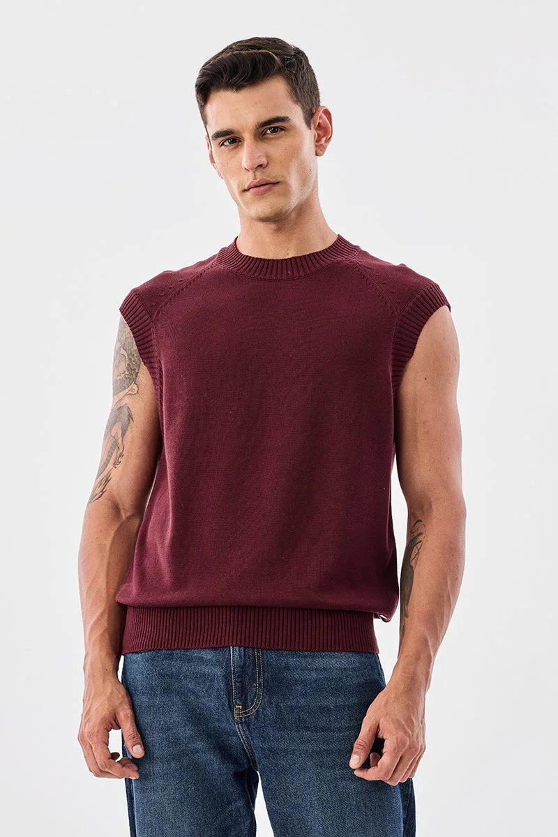 سنيتش Sleeveless Melange Core Lab Sweater