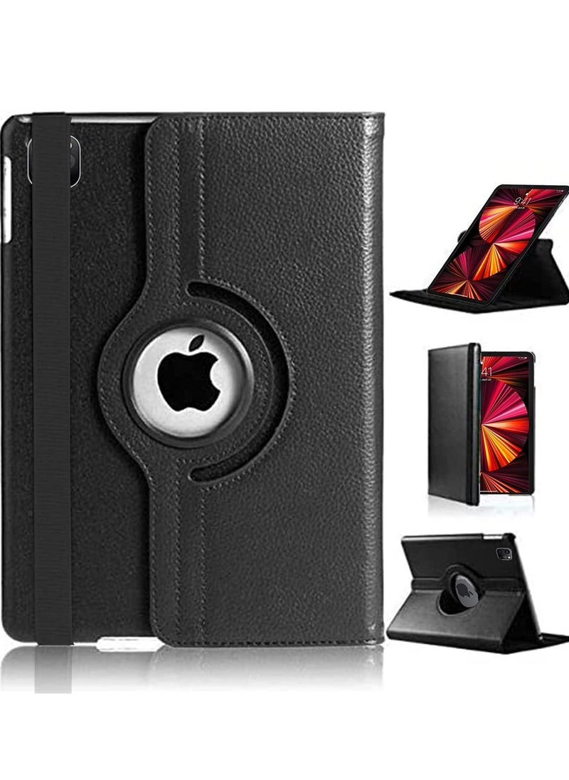 Generic - iPad Pro 11 Case iPad Pro 11 3rd Generation Case iPad Pro 11 inch Case 360 Rotating Multi Angle Stand PU Leather Flip Folio Case For Apple iPad Pro 11 3rd Gen Case 2021 (Black) - Image 1