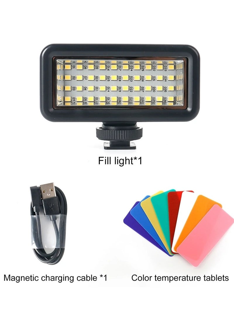 AROAQ 40M Underwater LED Flash Light for Gopro Hero 11 9 10 Action 3 OSMO Dji Camera Fill Lamp Lighting Accessories  - Image 1