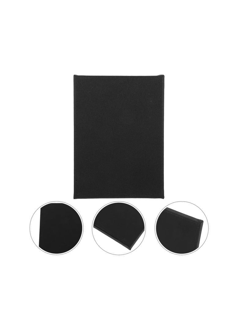 MOTARRO قماش أسود، 30×30 سم، 100% قطن، ممهد وخالي من الأحماض، أسود اللون، للرسم، أدوات فنية لصب الأكريليك، والرسم الزيتي، وألوان الألوان المائية  - Image 4