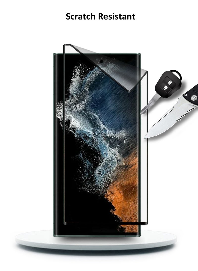 Wtech Samsung Galaxy S23 Ultra 5G 2023 6.8 Inch Nano Ceramic Anti Fingerprint Matte Screen Protector (MSCNMN) - Clear/Black - Image 5