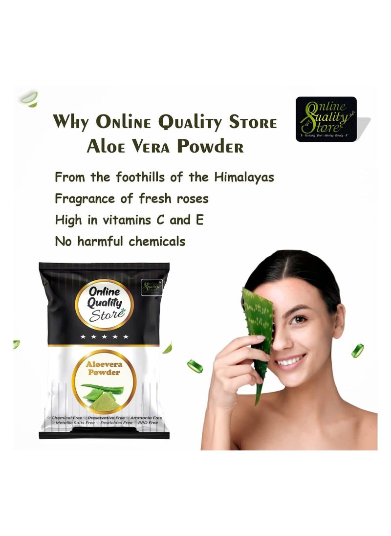 Online Quality Store Herbal Powder Combo (Aloe Vera)-100g |aloe vera powder for hair face |hair straightener |natural hair pack powder  - Image 3