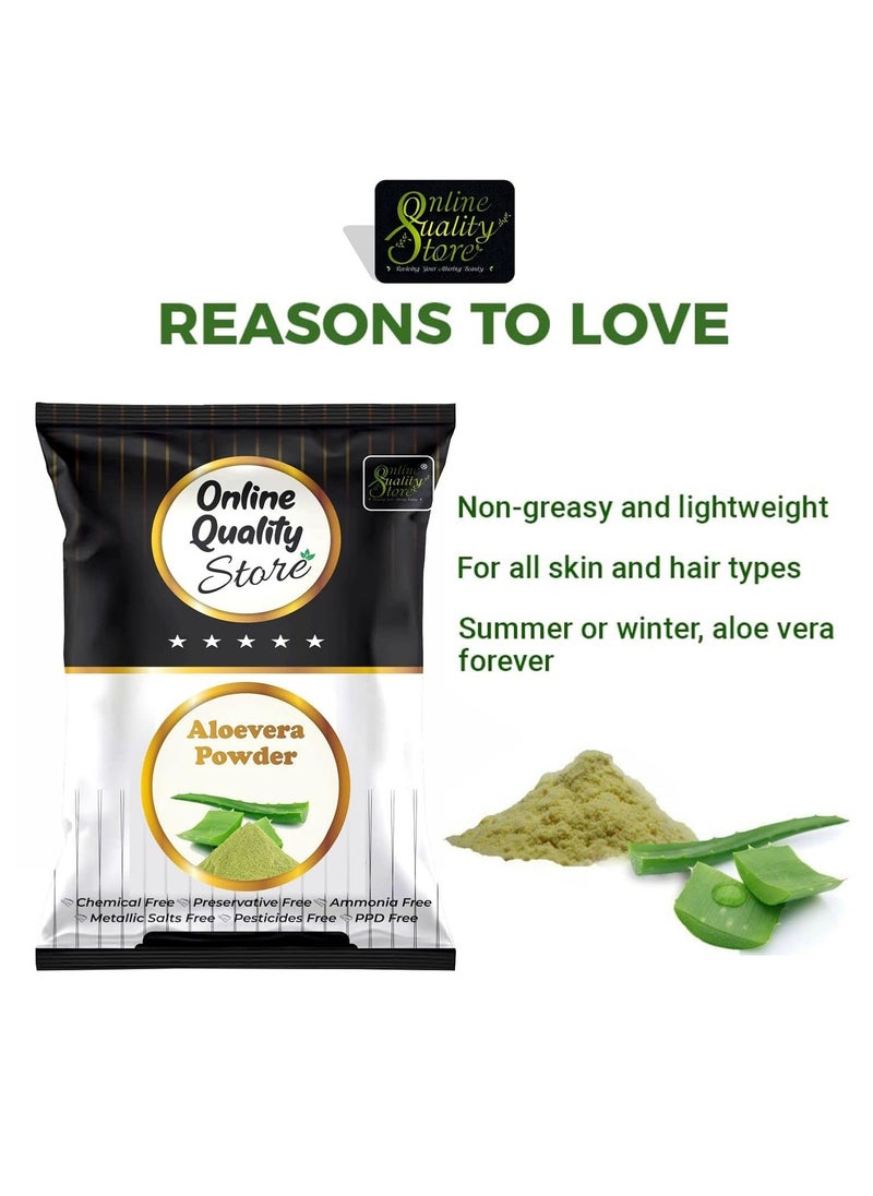 Online Quality Store Herbal Powder Combo (Aloe Vera)-100g |aloe vera powder for hair face |hair straightener |natural hair pack powder  - Image 4