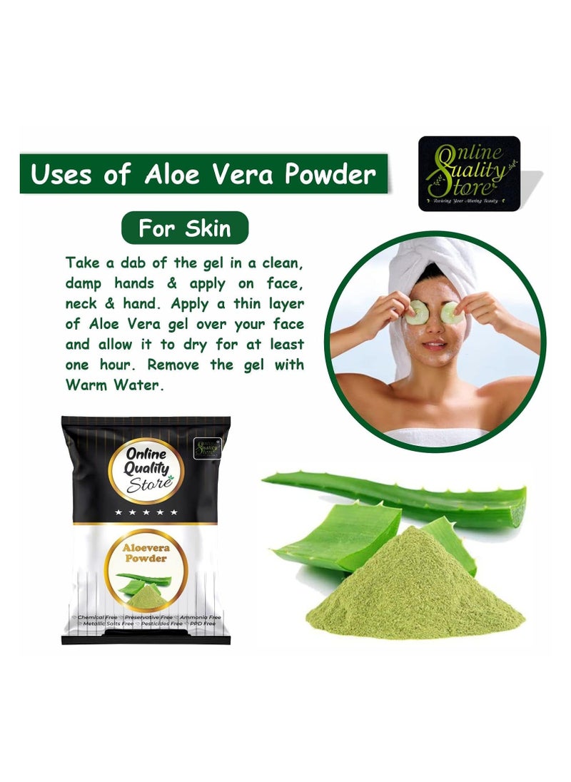 Online Quality Store Herbal Powder Combo (Aloe Vera)-100g |aloe vera powder for hair face |hair straightener |natural hair pack powder  - Image 5