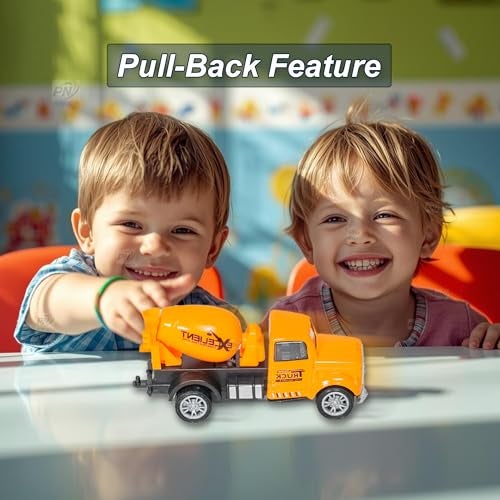 PN AVAN Die Cast Metal Pull Back Toy Vehicles Set, 1:64 Scale, 5 Pieces, Engineering Construction Vehicles Collection (Engineering Veicles) - Image 2